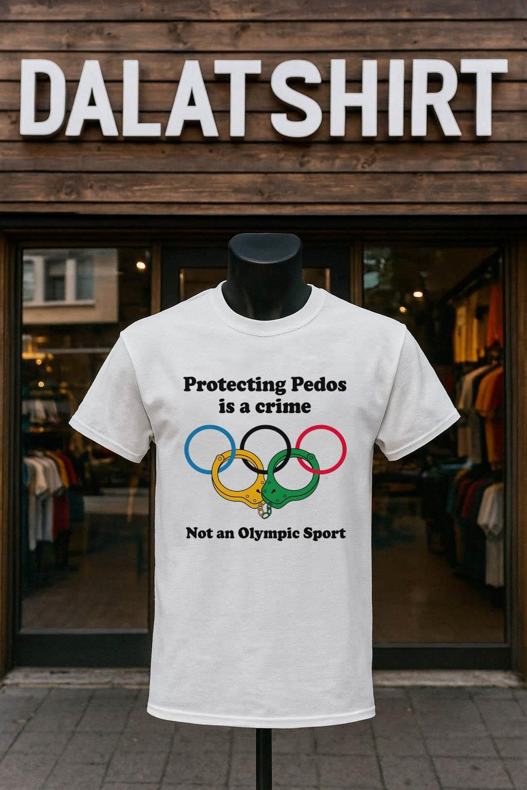 Protecting Pedos Is A Crime Not An Olympic Sport Handcuffs shirt