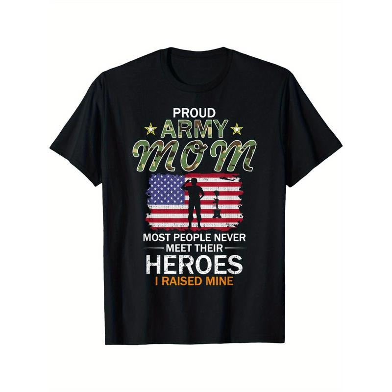 Proud Army Mom I Raised My Heroes Camouflage Graphics Army T-Shirt made in usa Hoodie, Sweatshirt | TeeBloomCo.com
