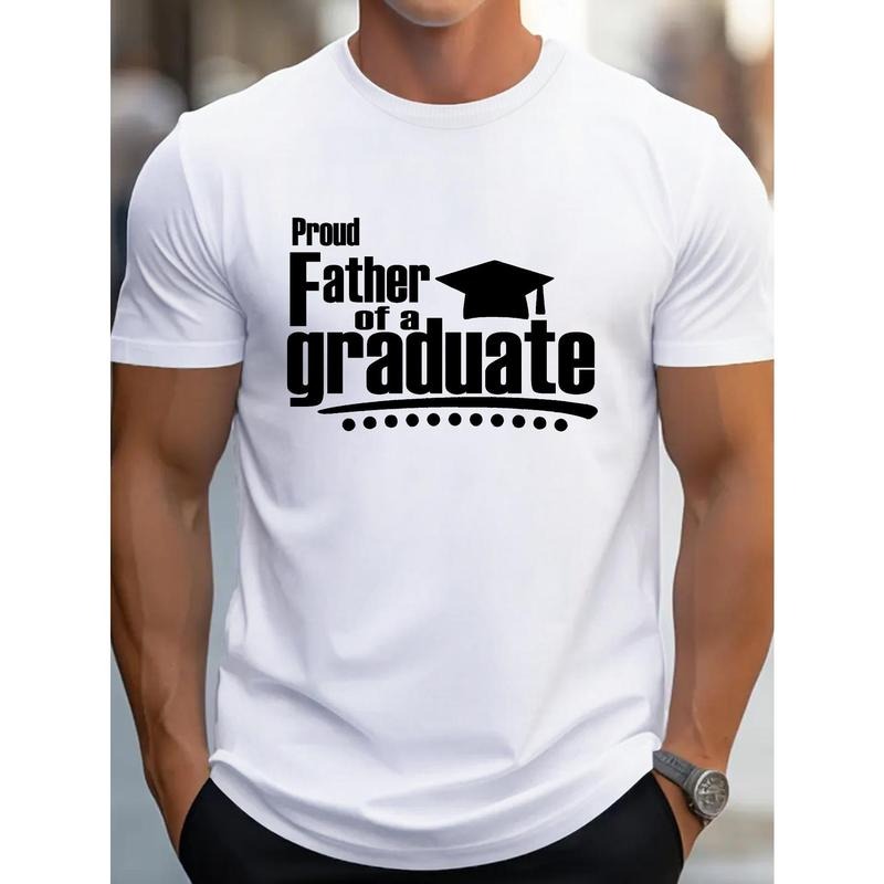 Proud graduate father, men's T-shirt comfortable fit, fitness sports outdoors Made in USA Hoodie, Sweatshirt | TeeBloomCo.com