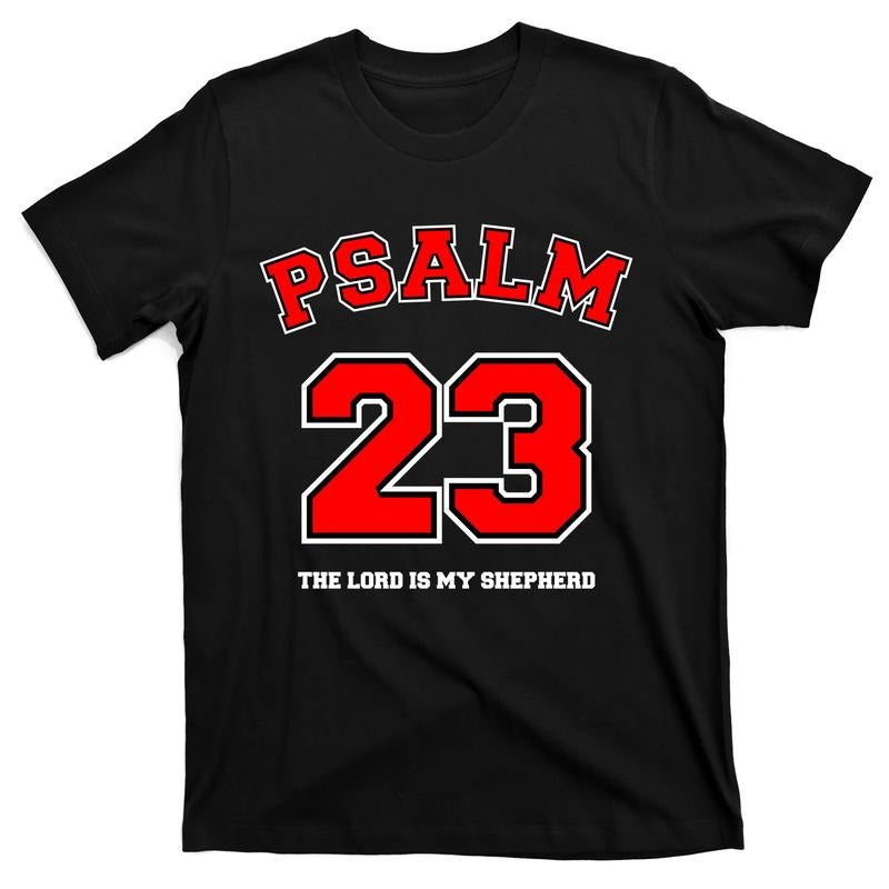 Psalm 23 The Lord Is My Shepherd Bible Verse Christian Jesus Faith Jersey T-Shirt Hoodie, Sweatshirt | TeeBloomCo.com