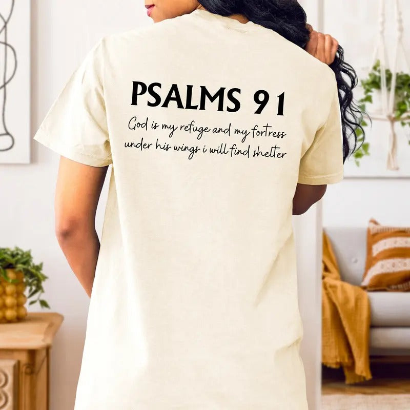 Psalm 91 T Shirt Bible Verse T-shirt Christian Shirt Women's Religious Shirt Faith Based Shirt Jesus Shirt Hoodie, Sweatshirt