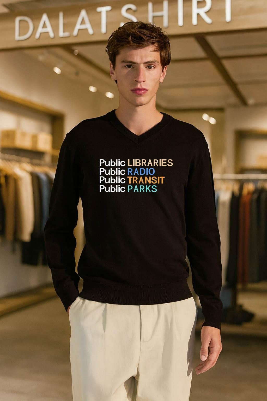 Public Libraries Radio Transit Parks Colorful Typography shirt