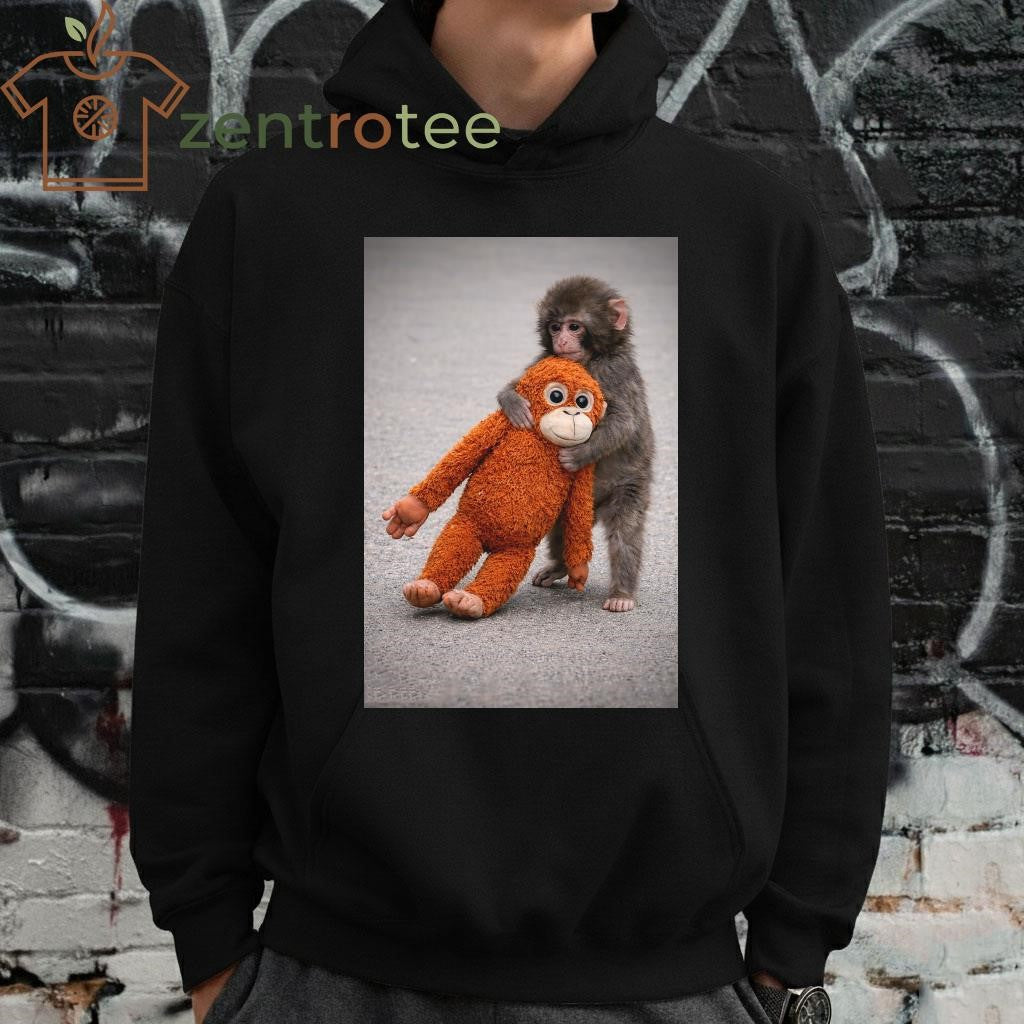 Punch Baby Monkey Hug Plush Toy shirt