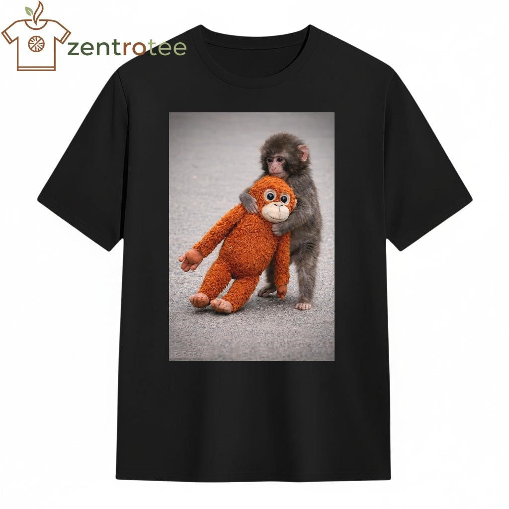 Punch Baby Monkey Hug Plush Toy shirt