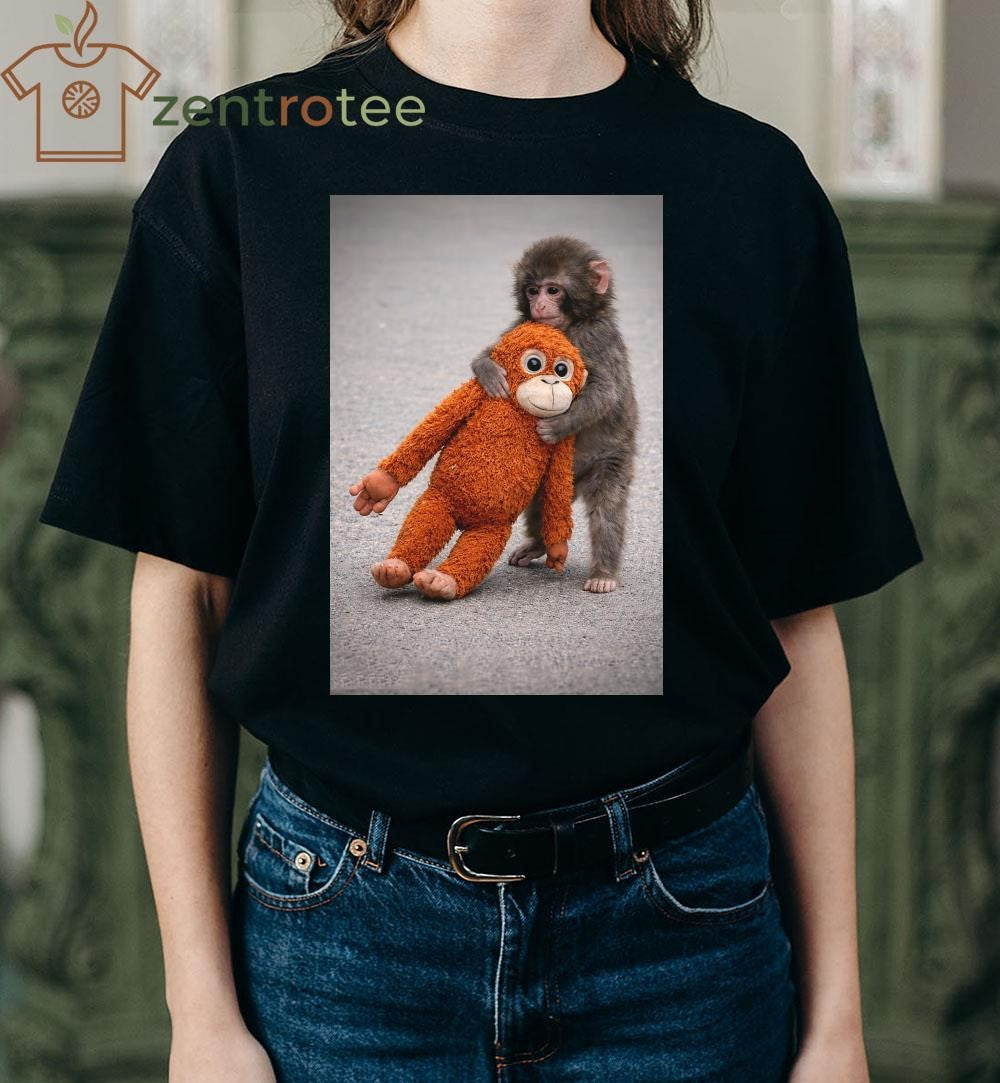 Punch Baby Monkey Hug Plush Toy shirt