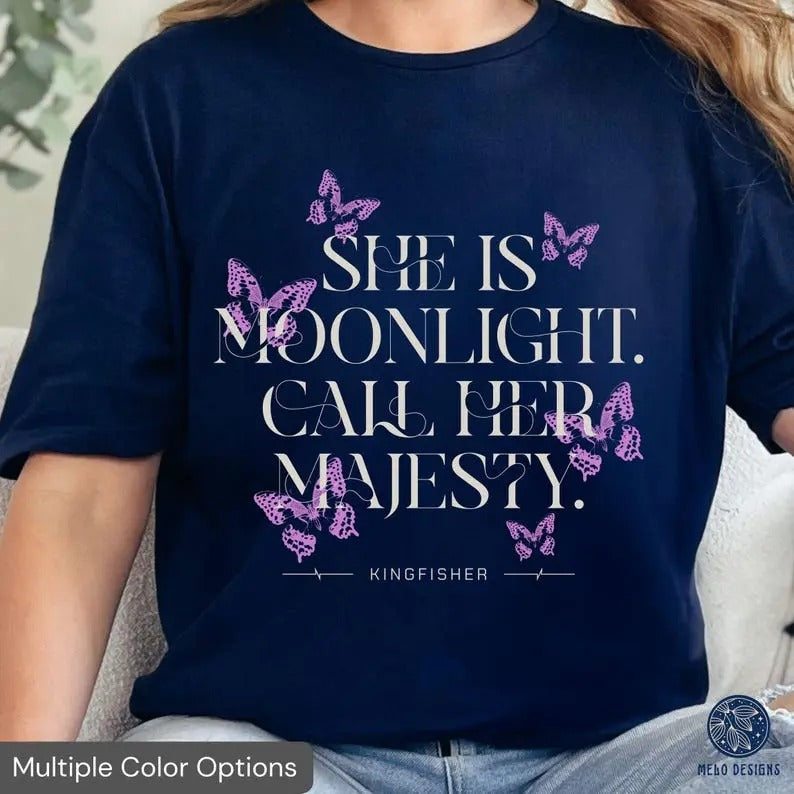 Quicksilver Kingfisher Saeris Shirt Book inspired quote lover merch fantasy romance clothes top bookish romantasy gift...