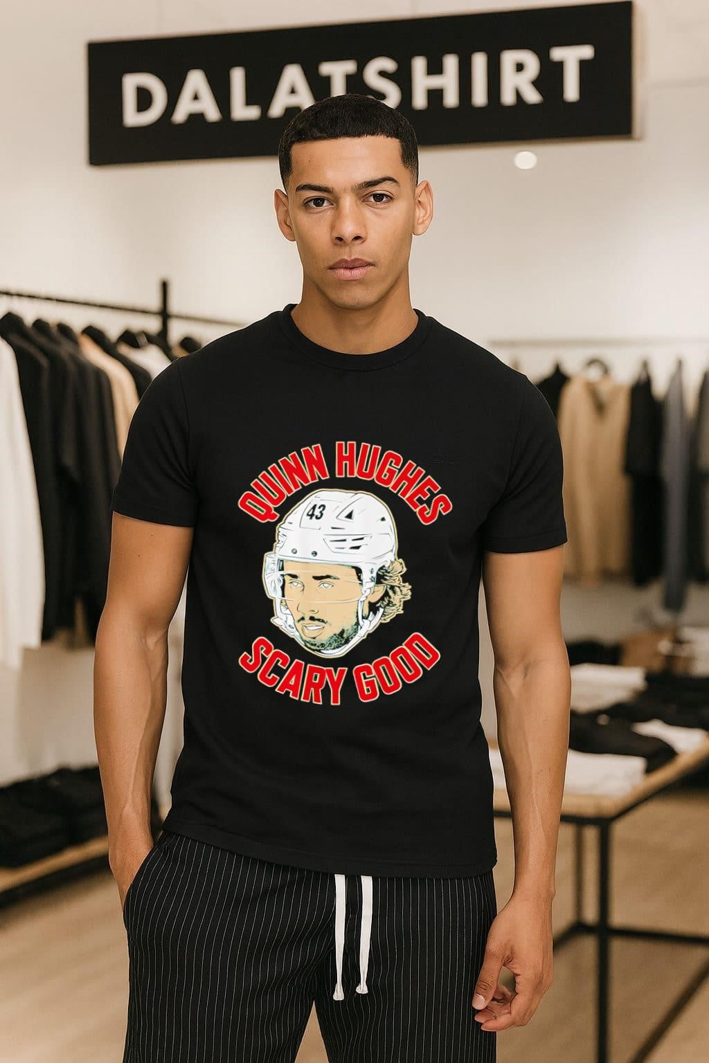 Quinn Hughes 43 Vancouver Hockey Scary Good shirt