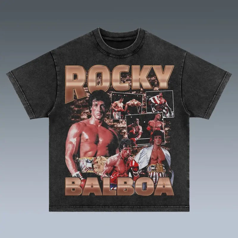 ROCKY BALBOA TEE, Boxing T-shirt, Boxer Tee, Sports Shirt, Athletic Tee, Fitness Gift, Workout T-shirt Menswear...
