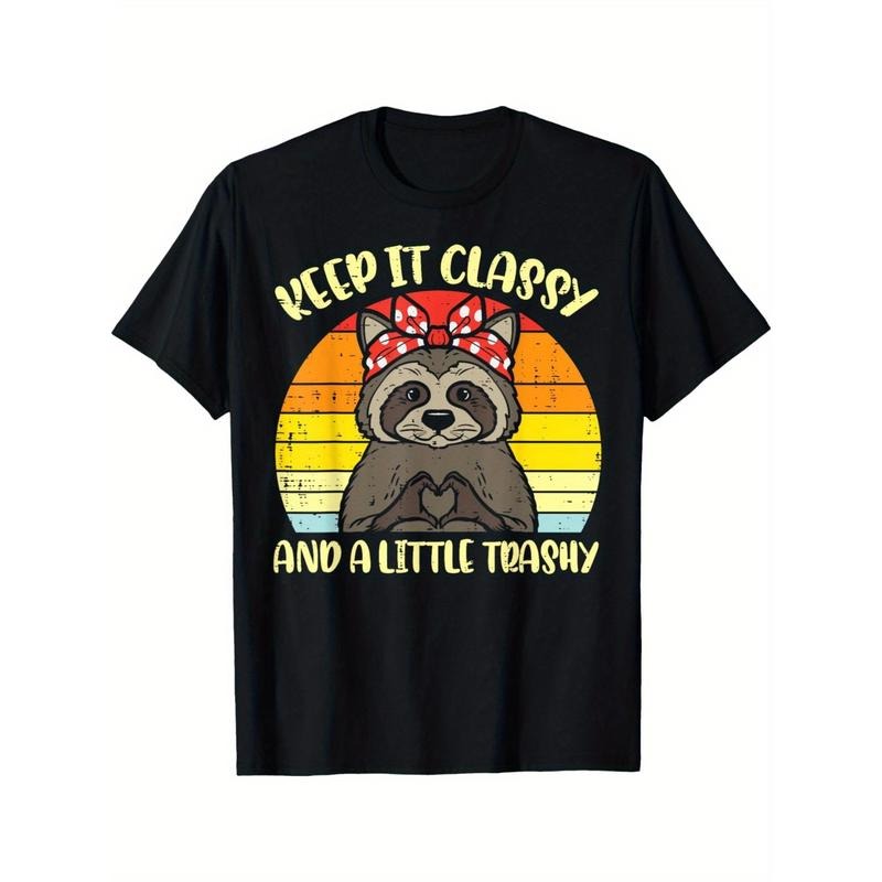 Raccoon Keep It Classy Little Trashy Mom Men's T-Shirt made in usa Hoodie, Sweatshirt | TeeBloomCo.com