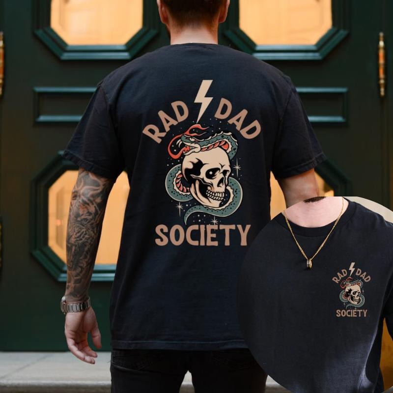 Rad Dad Society T-Shirt, Cool Dad Club, Dad Life Tee, First Fathers Day Present, Dad of Girls, Papa Of Boys, Gift For...