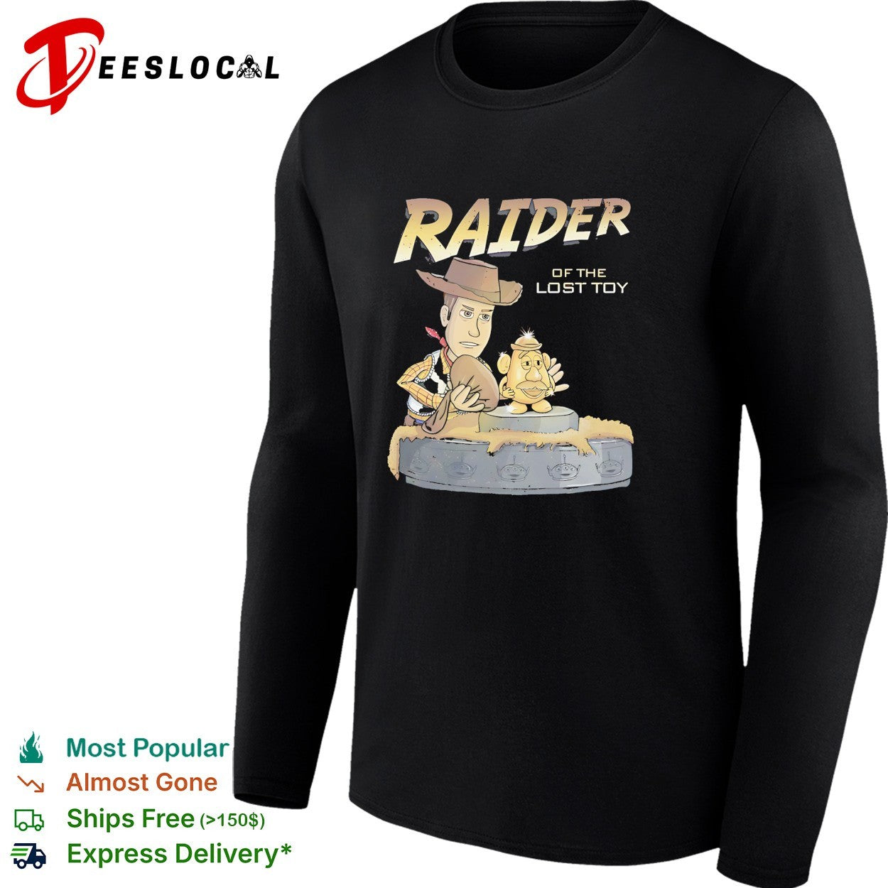 Raider of the lost toy Woody and Mr Potato Head Toy Story parody shirt