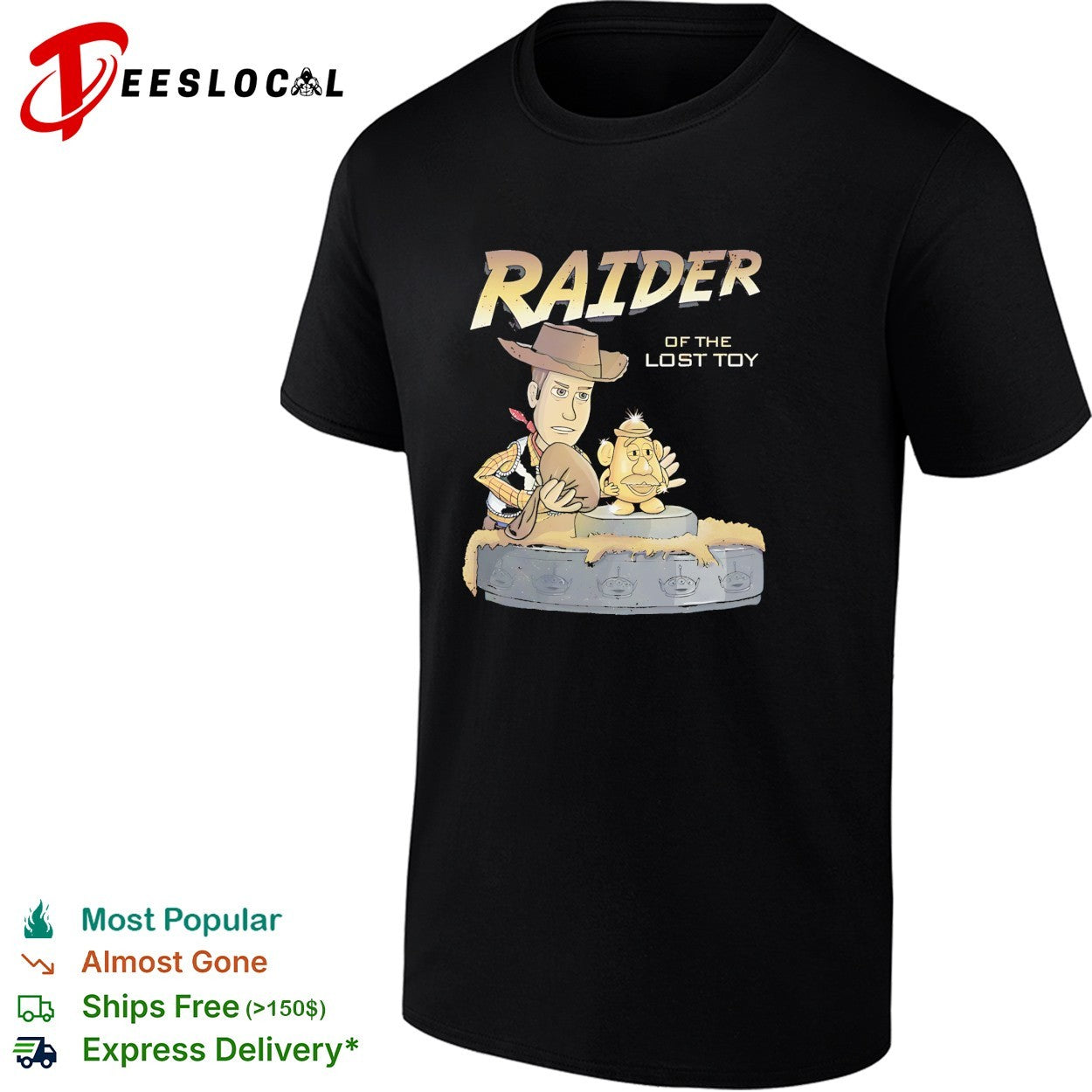 Raider of the lost toy Woody and Mr Potato Head Toy Story parody shirt