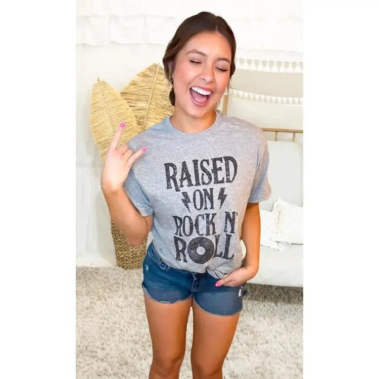 Raised on Rock and Roll T-Shirt Hoodie, Sweatshirt | TeeBloomCo.com