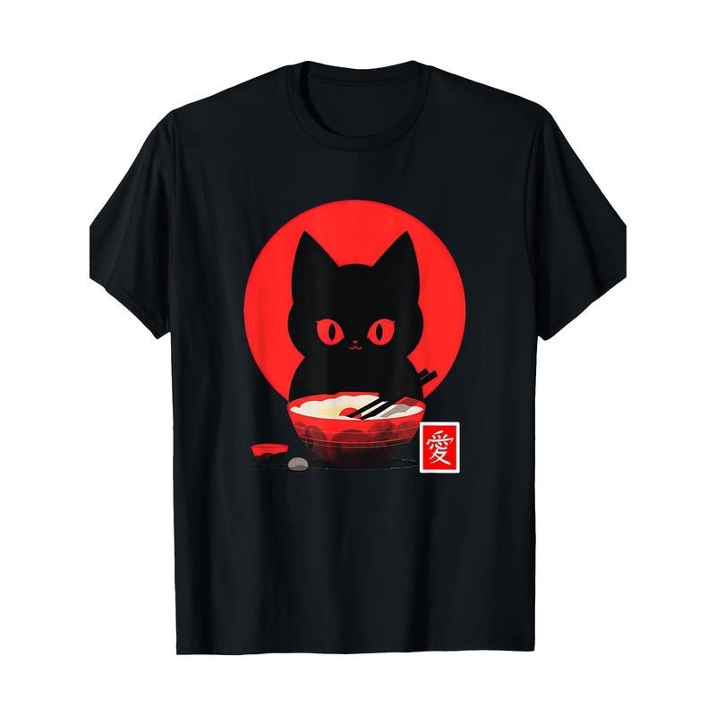 Ramen Cat 100% cottont Shirt Made in USA Hoodie, Sweatshirt | TeeBloomCo.com