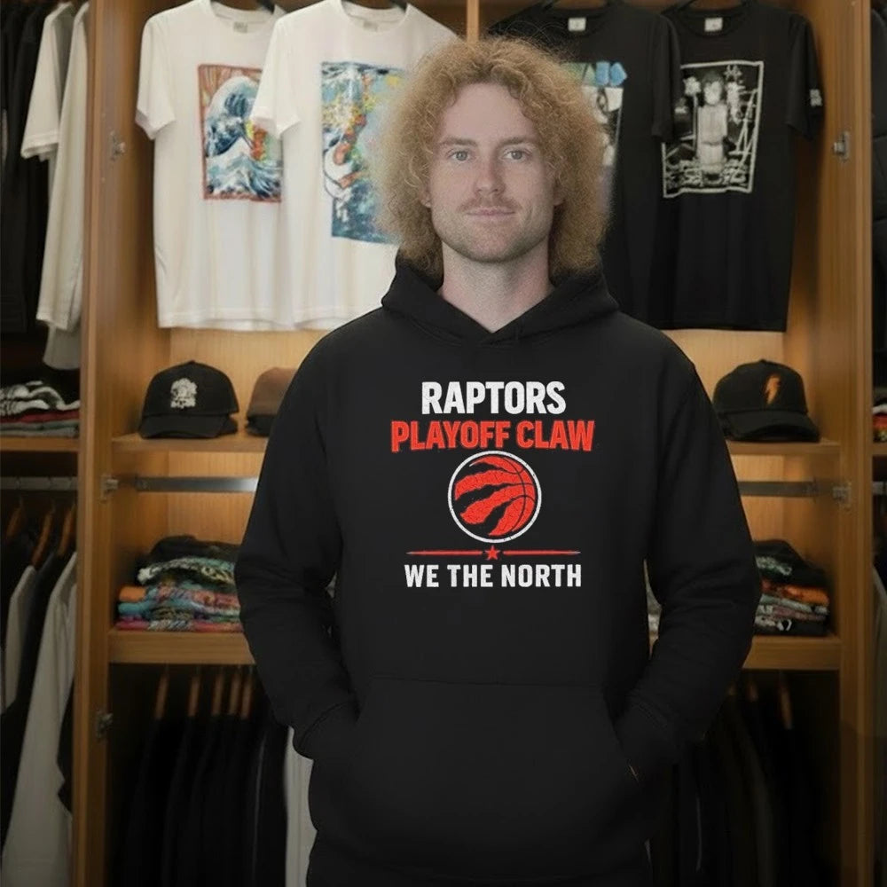 Raptors Playoff Claw Toronto Raptors We The North Basketball Graphic Shirt