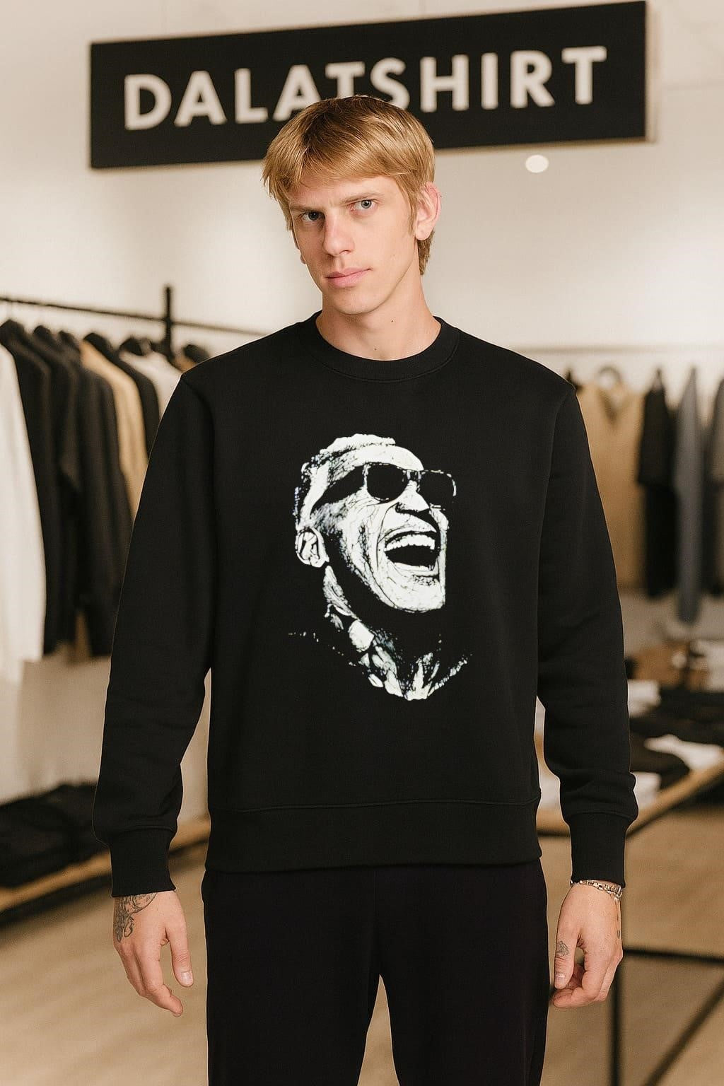 Ray Charles Soul Music Legend Black and White shirt