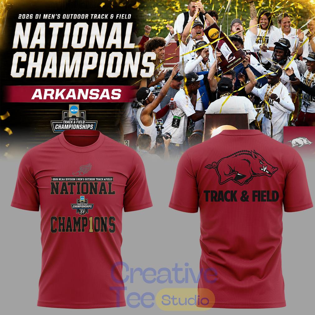 Razorbacks 2026 D1 Men’s Outdoor Track & Field National Champions T-Shirt
