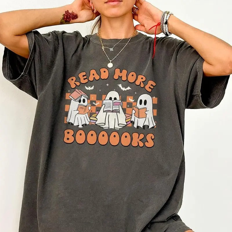 Read More Books Spooky Teacher Shirt, Cute Spooky Teacher Sweatshirt, Teacher Fall Shirt, Teacher Halloween Shirt,...