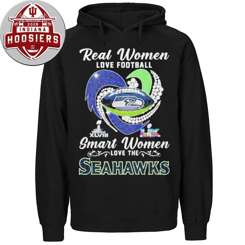 Real Women Love Football Smart Women Love The Seahawks Shirts