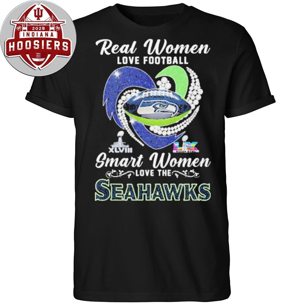 Real Women Love Football Smart Women Love The Seahawks Shirts