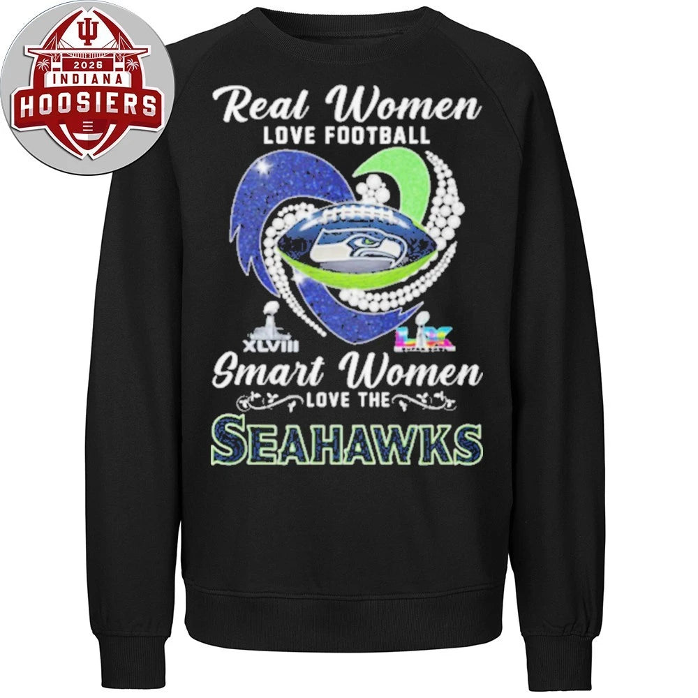 Real Women Love Football Smart Women Love The Seahawks Shirts
