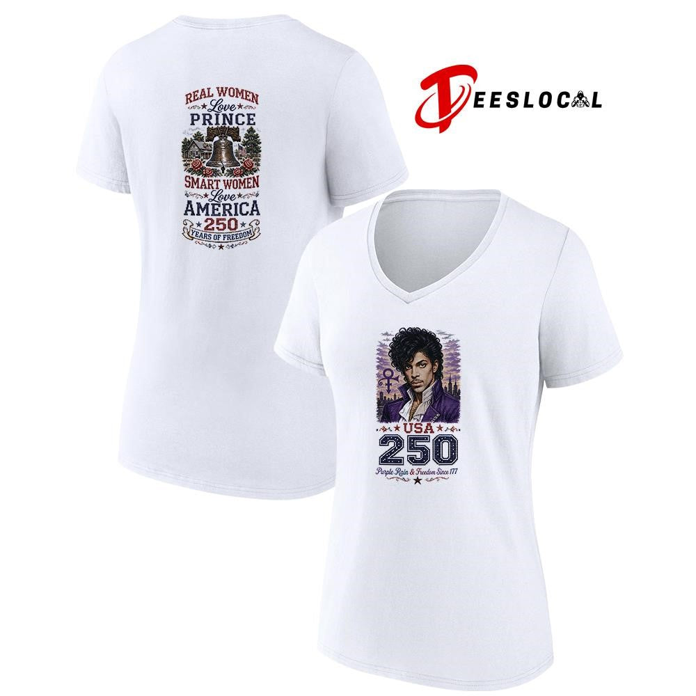 Real women love Prince smart women love America 250 years of freedom shirt