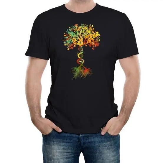 Reality Glitch Tree of Life Mens T-Shirt DNA Biology Science Nature Made in USA Hoodie, Sweatshirt | TeeBloomCo.com