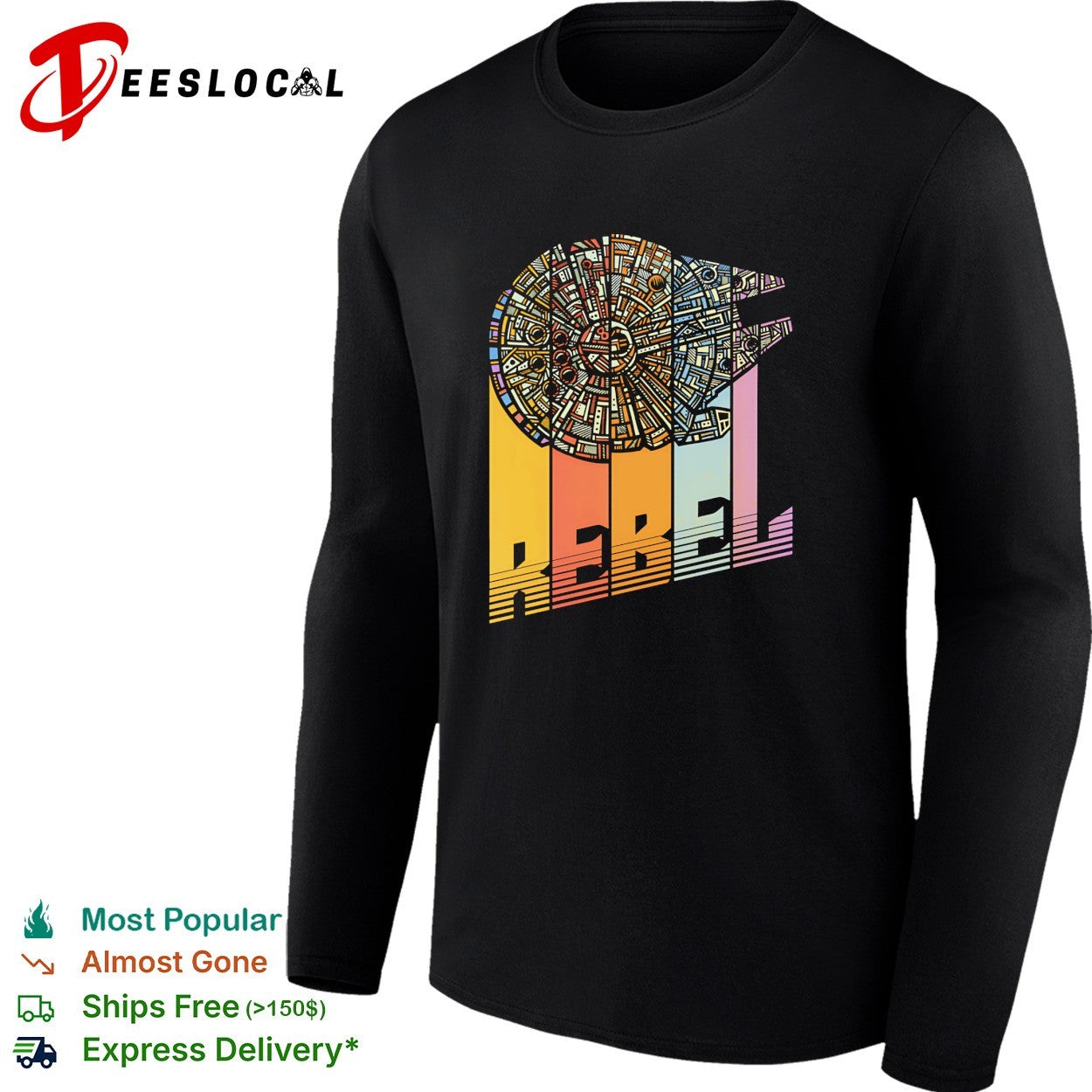 Rebel Colors the Millennium Falcon retro shirt