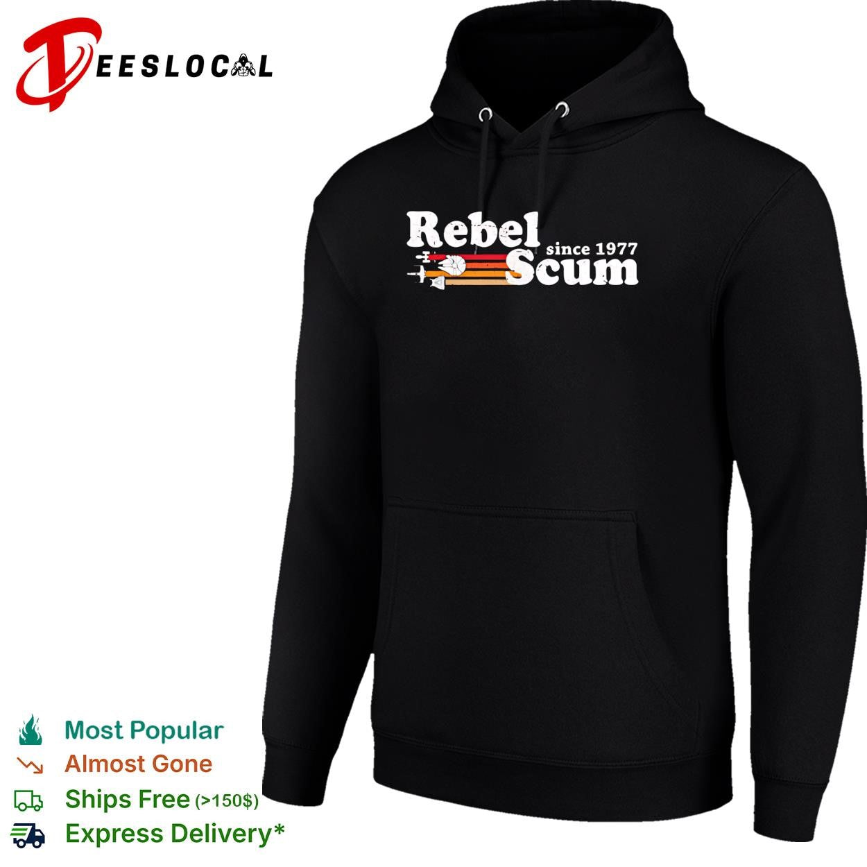 Rebel Scum since 1977 Star Wars Millennium Falcon X-wing minimal dark shirt