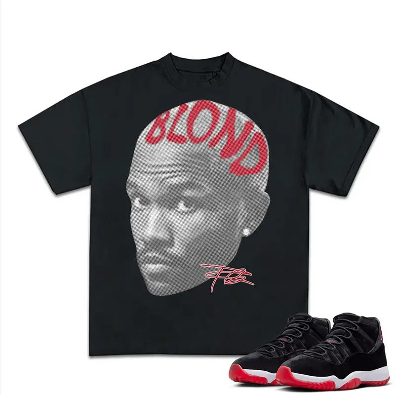 Red Frank Big Face Blond Match For 11 Bred Velvet Sneakers, Graphic Tee, Unisex Y2k T-shirt Hoodie, Sweatshirt