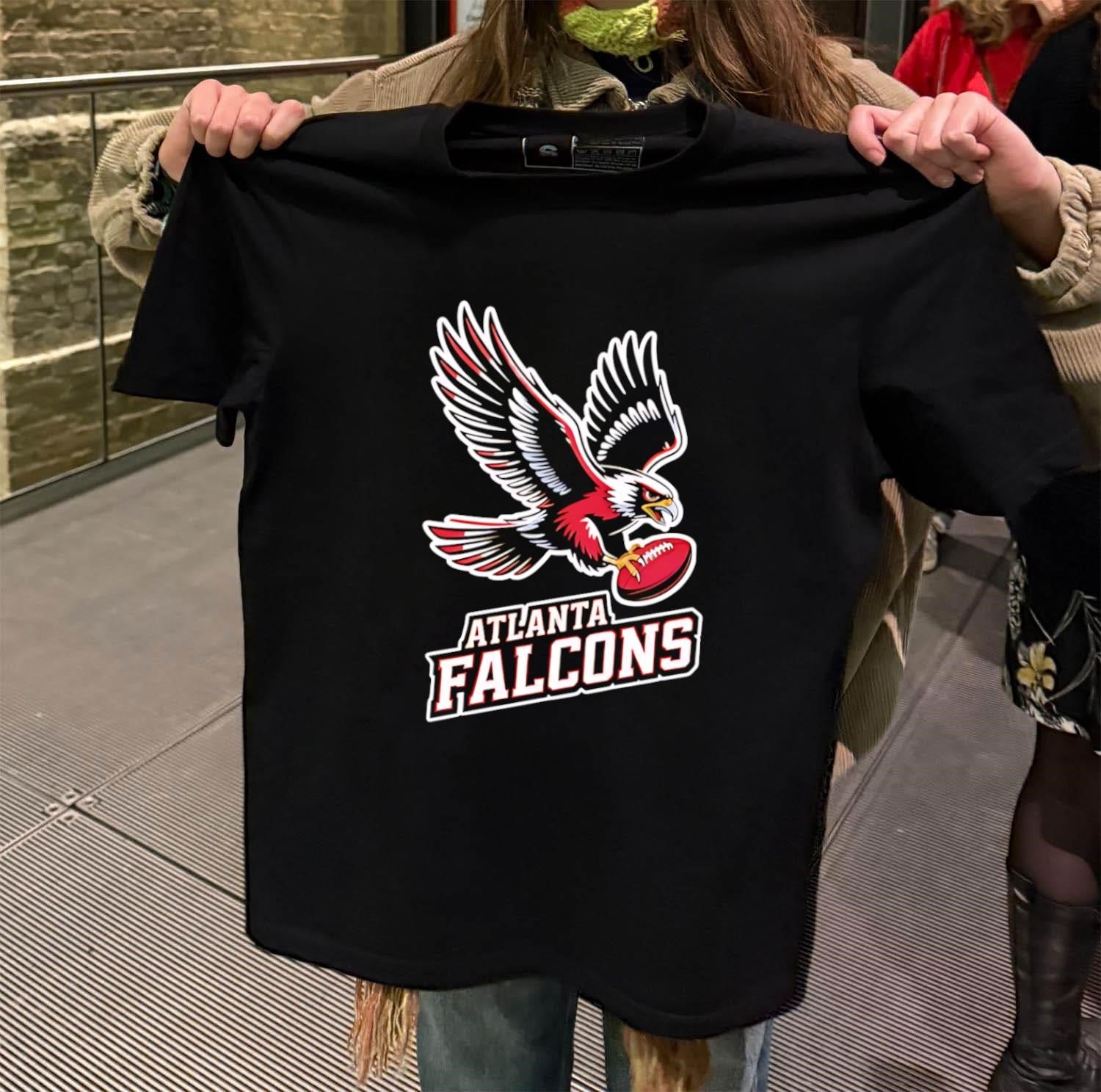 Red White Atlanta Falcons Eagle Bird Clutching American Football shirt