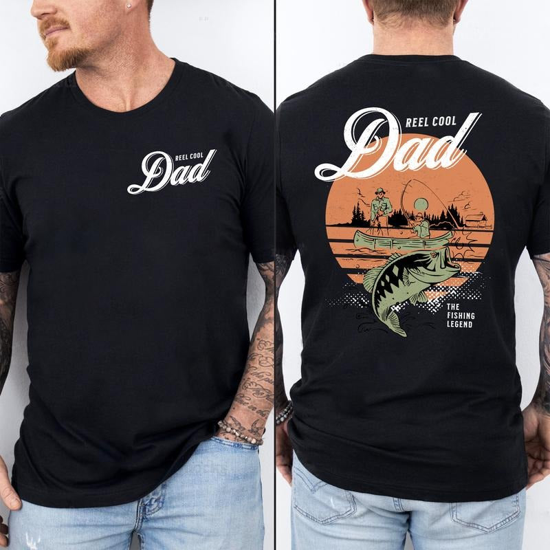 Reel Cool Dad Fishing Retro Shirt, Fishing Gift for Dad, Fishing Dad Funny Shirt, Father's Day Gift Hoodie, Sweatshirt