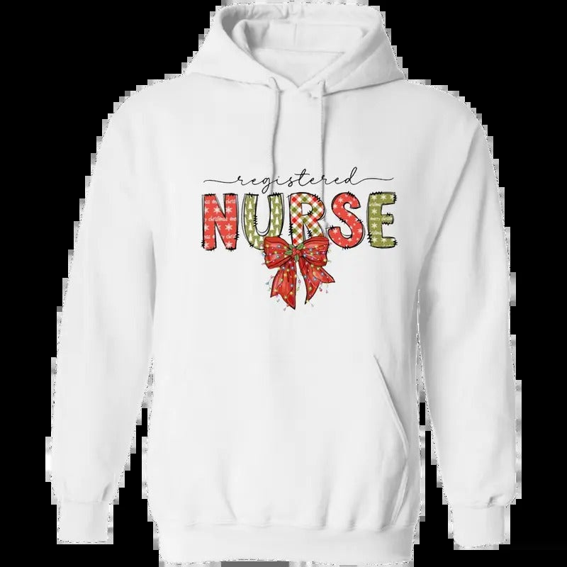 Registered Nurse Christmas Shirt, Holiday Nurse Tee, Xmas Gift for RN Nurse, Coquette Bow Nurse T-Shirt, Christmas...