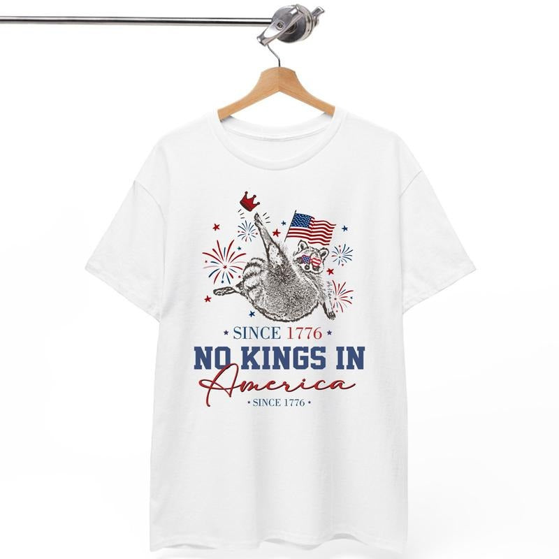 Rejecting Kings Since 1776 Protest T-Shirt, Pro Democracy T-Shirt, No Kings T-Shirt, Resist T-Shirt, Liberal T-Shirt...