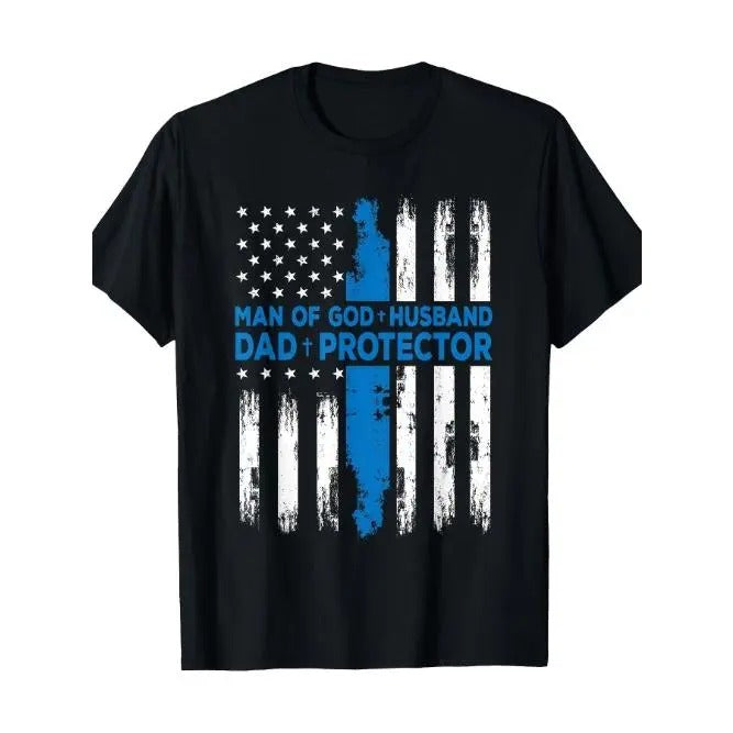 Religious Man Of God Husband Dad Protector T-Shirt - Made in USA Hoodie, Sweatshirt | TeeBloomCo.com