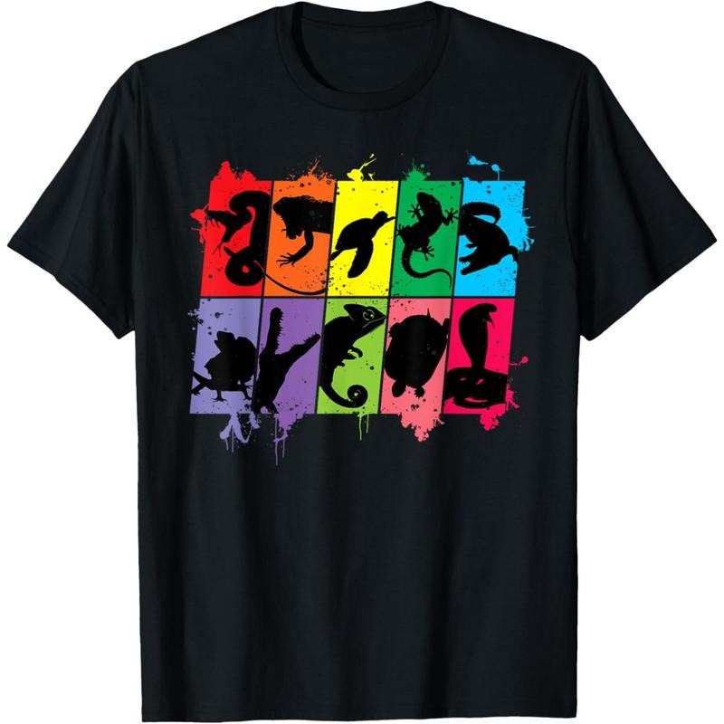 Reptile Lover Pet Snake Lizard Colorful Retro T-Shirt made in usa Hoodie, Sweatshirt | TeeBloomCo.com
