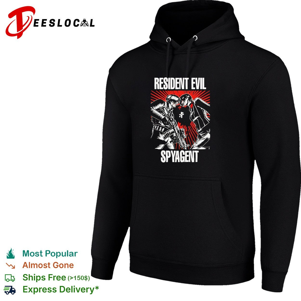 Resident Evil Spyagent Leon S Kennedy and Ada Wong Parody Illustration shirt