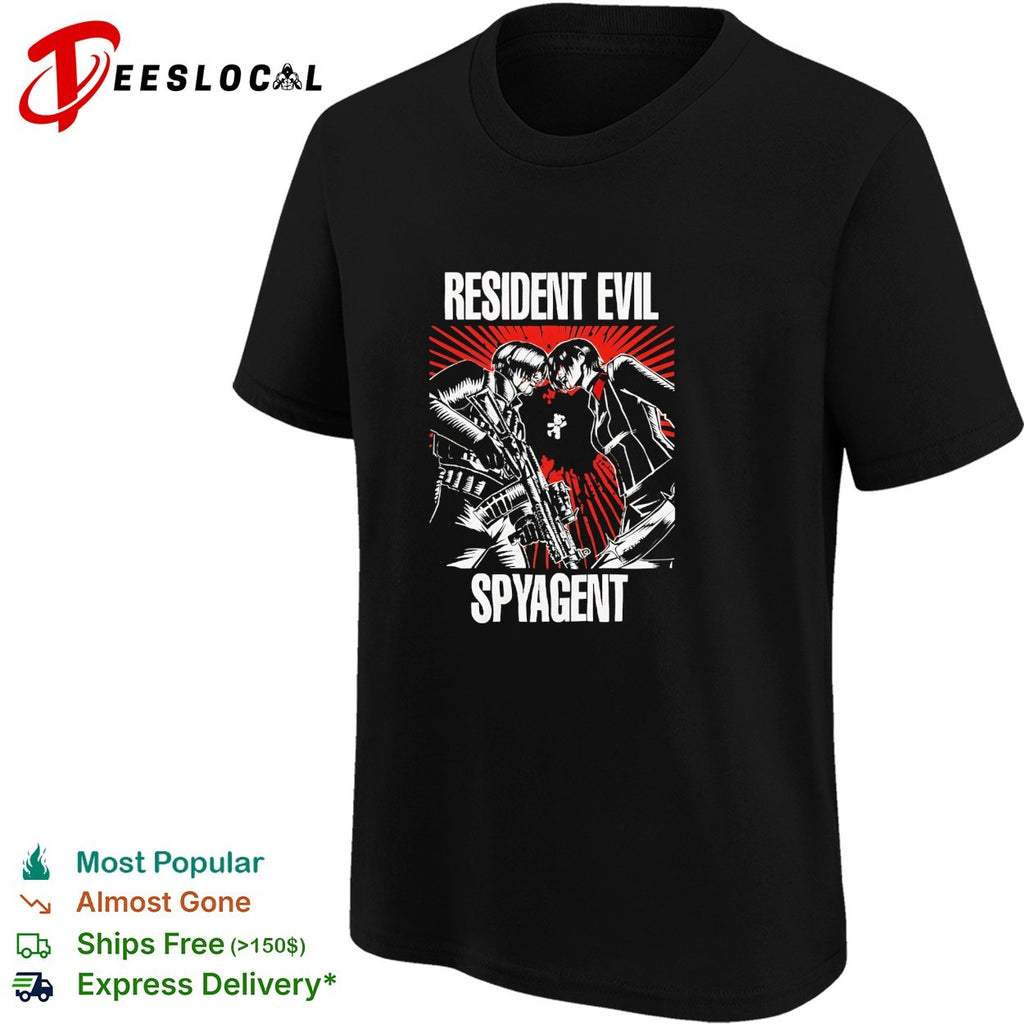 Resident Evil Spyagent Leon S Kennedy and Ada Wong Parody Illustration shirt
