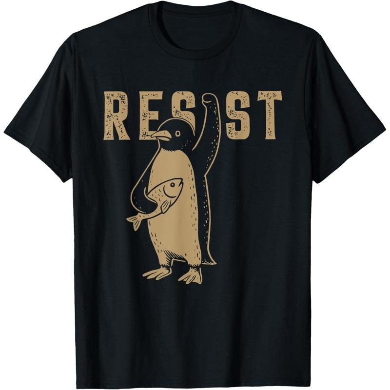 Resist Penguin Activism Graphic Design T-Shirt Hoodie, Sweatshirt | TeeBloomCo.com