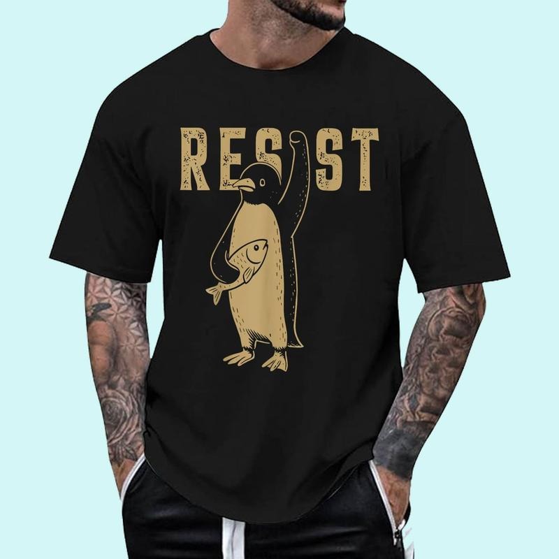 Resist Penguins Activism Graphic We Stand With Penguins T-Shirt | Tee For Men and Women, Unisex Cotton Hoodie, Sweatshirt