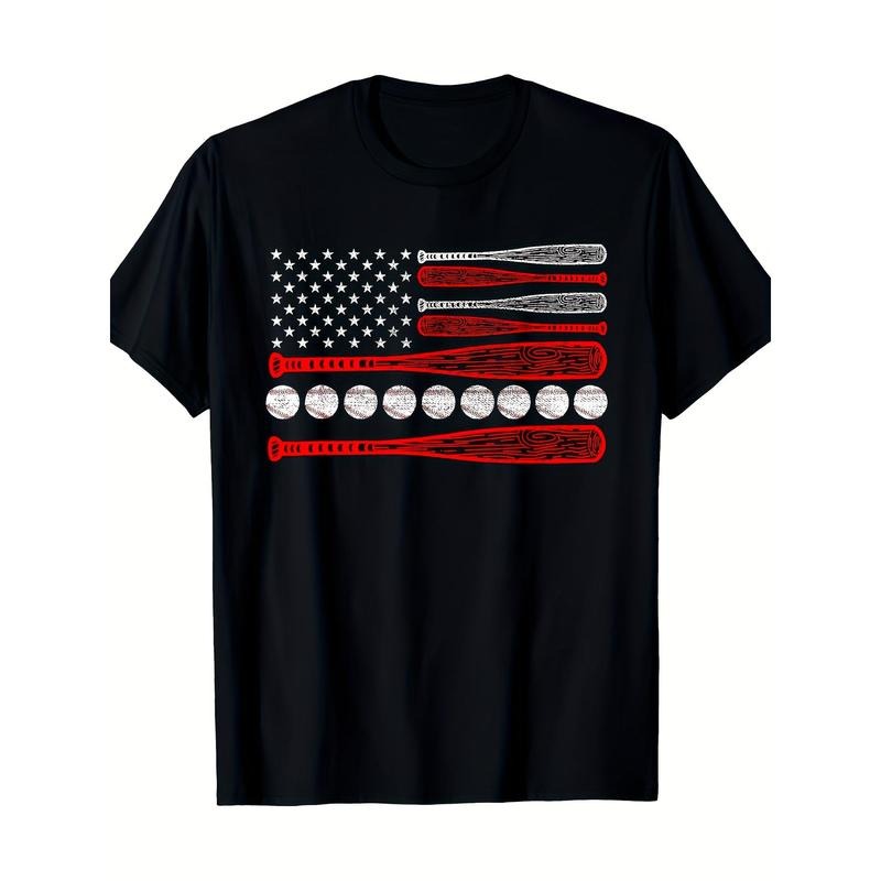 Retro American Flag Baseball T-shirt, Men's T-shirt, 220g made in usa Hoodie, Sweatshirt | TeeBloomCo.com