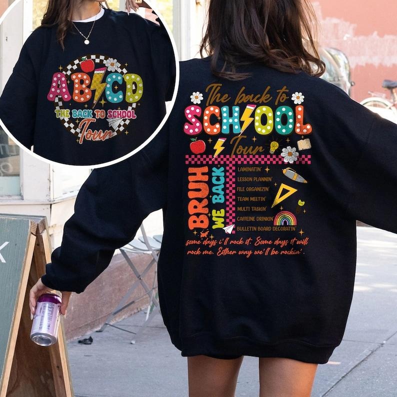 Retro Back to School Shirt for Teachers, ABCD Teacher Shirts, First Day Of School Teacher T-Shirt,Teacher Gift,Teacher...
