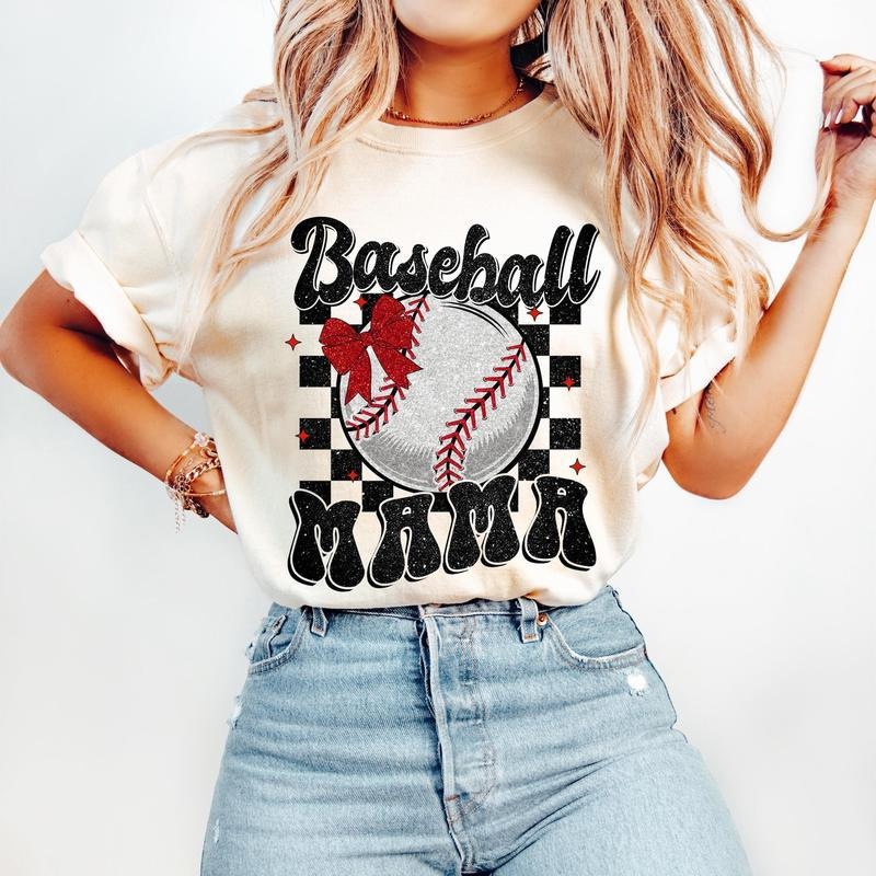 Retro Baseball Mama T-Shirt-sweatshirt-hoodie, Baseball T-Shirt, Baseball Coquette T-Shirt, Game Day T-Shirt, Baseball...