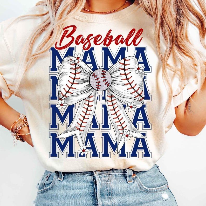Retro Baseball Mama, Coquette, Baseball Game Day Design T-shirt Hoodie, Sweatshirt | TeeBloomCo.com