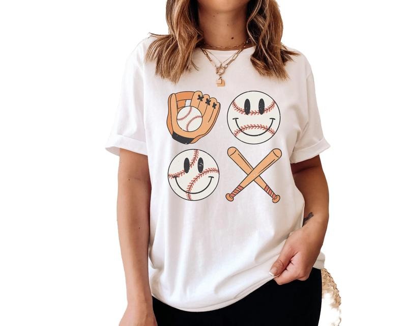 Retro Baseball Shirt, Baseball Tee, Womens Baseball T Shirt, Baseball Game Tee, Baseball Gift, Baseball Mom, Gifts For...