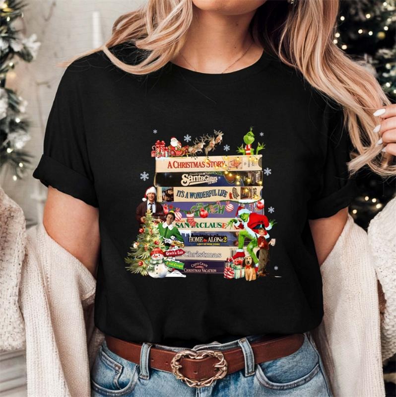 Retro Christmas Movies Shirt - 90s Style Tee, Great Green Gift for the Holidays Hoodie, Sweatshirt | TeeBloomCo.com