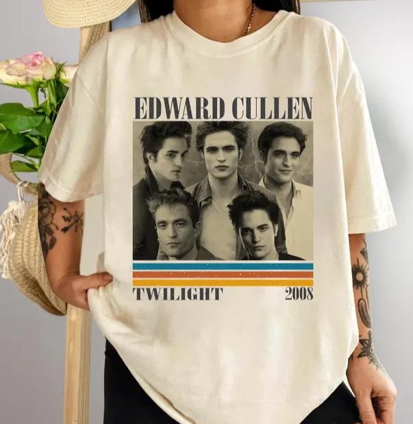 Retro Edward Cullen Shirt,  Edward Cullen Merch, Vintage Shirt, Edward Cullen Sweater Hoodie, Sweatshirt | TeeBloomCo.com