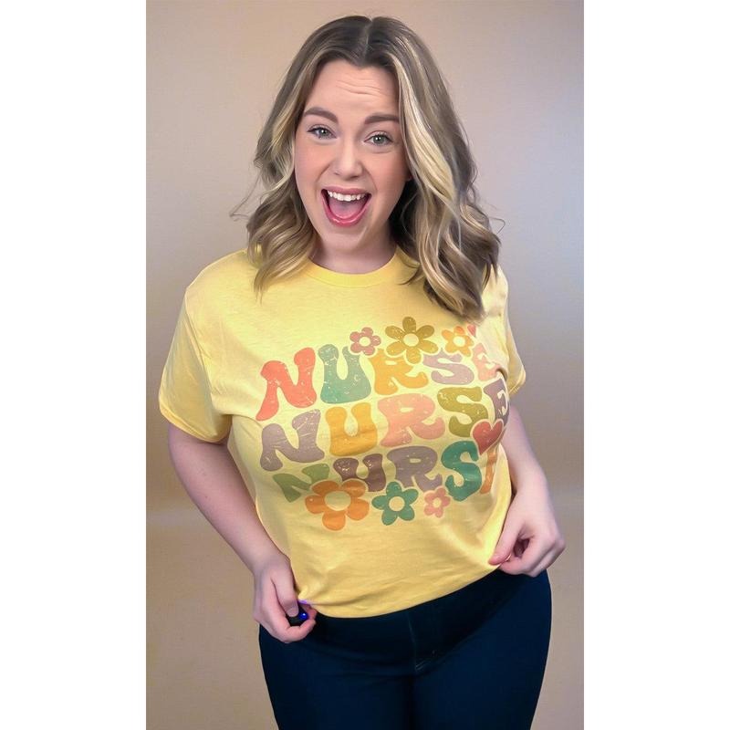 Retro Floral Nurse T-Shirt Hoodie, Sweatshirt | TeeBloomCo.com