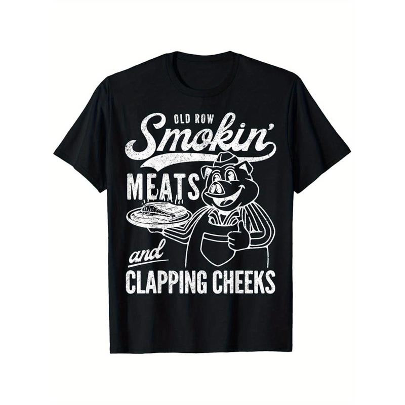 Retro Funny Old Row Smokin' Meats And Clapping Cheeks T-Shirt made in usa Hoodie, Sweatshirt | TeeBloomCo.com