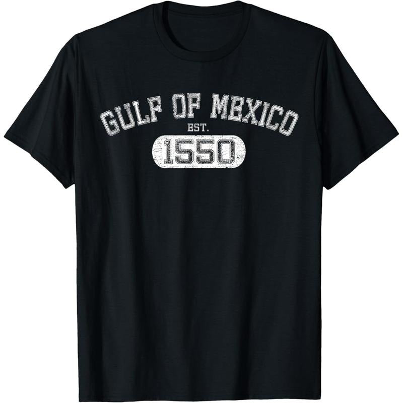 Retro Gulf of Mexico Est 1550 Mexican Flag for Men Women T-Shirt made in usa Hoodie, Sweatshirt | TeeBloomCo.com